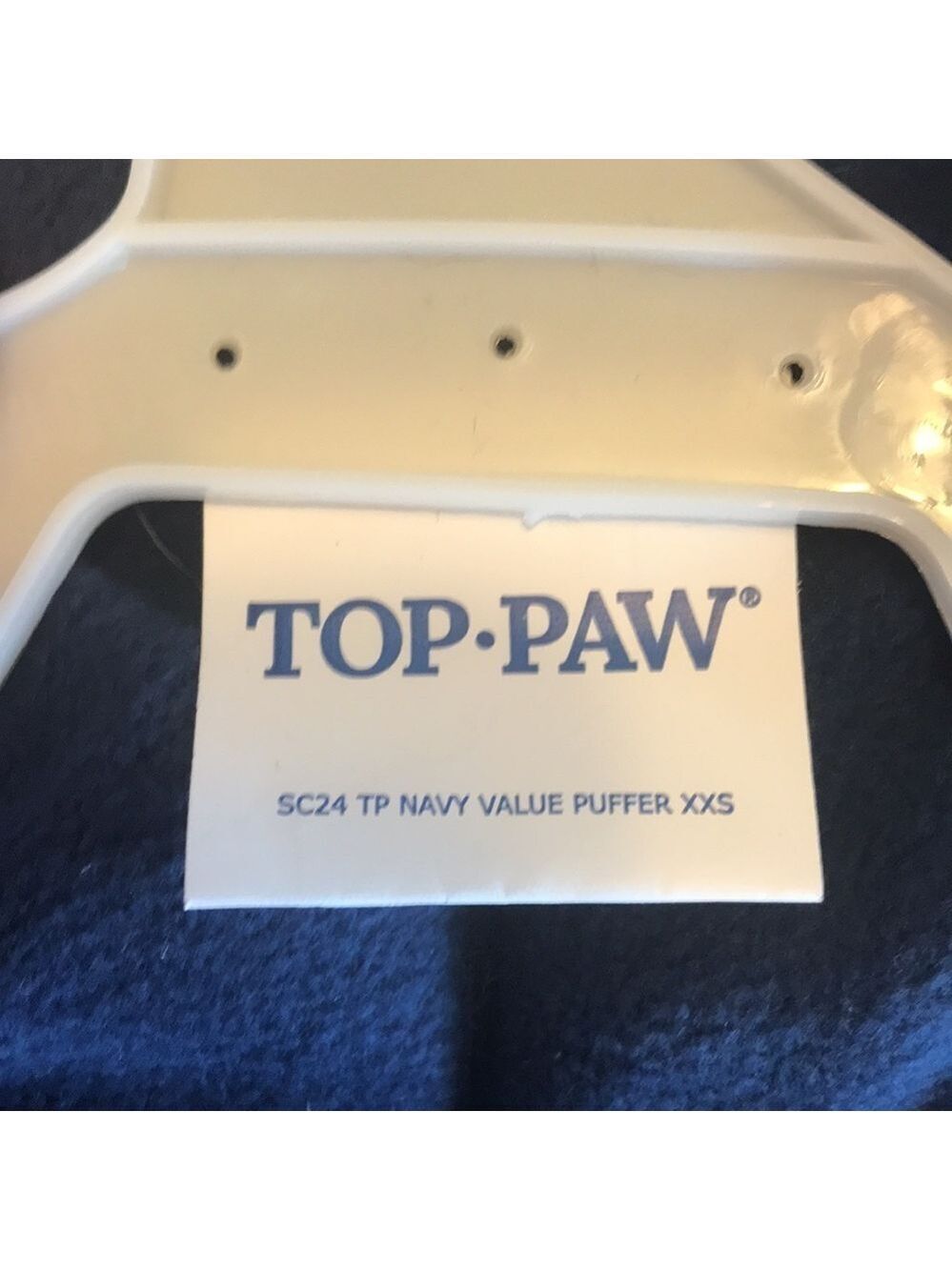 Top Paw Adjustable Dog Puffer Jacket Navy XXS - Picture 7 of 8